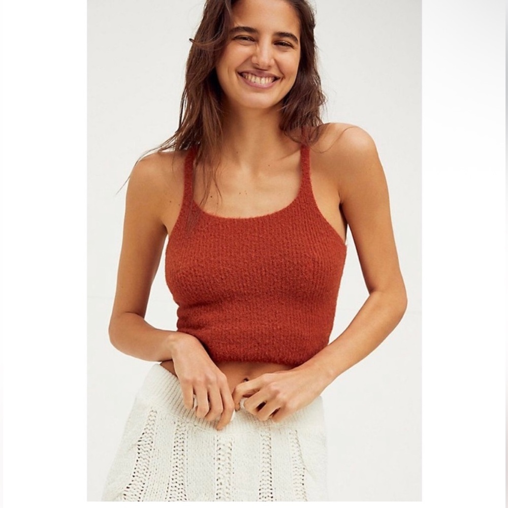 Free People Carla Sweater Cami Rust Color Size M but really Small